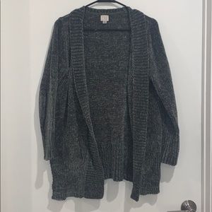 A New Day Sage Green Chenille Cardigan Open Front